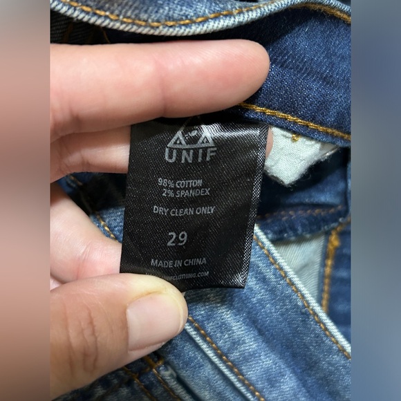 UNIF Distressed Ankle Skinny Denim Jeans Women’s 29 - Picture 6 of 12